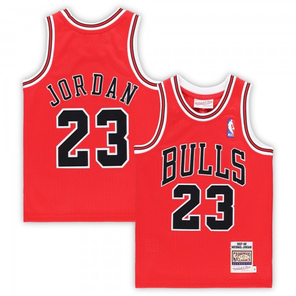 Джерси Дошкольнику Chicago Bulls Michael Jordan Mitchell & Ness Red 1997/98 Hardwood Classics Authentic