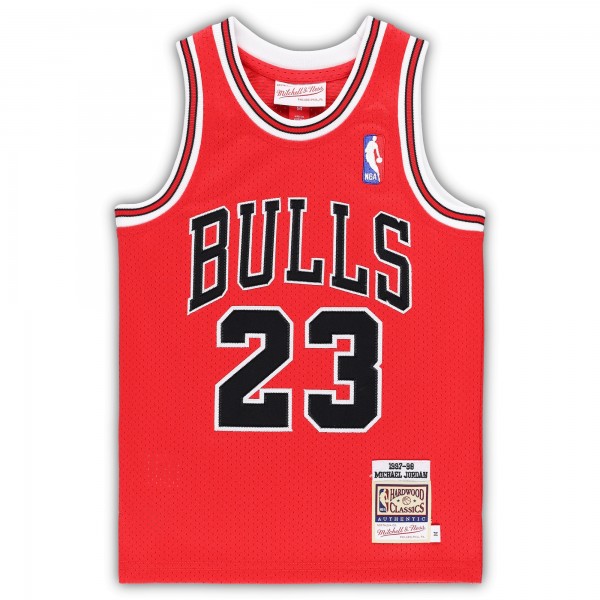 Джерси Дошкольнику Chicago Bulls Michael Jordan Mitchell & Ness Red 1997/98 Hardwood Classics Authentic