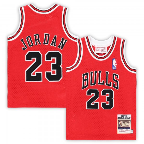 Малышам Chicago Bulls Michael Jordan Mitchell & Ness Red 1985/86 Hardwood Classics Authentic Jersey