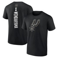 Футболка Victor Wembanyama San Antonio Spurs Playmaker Name & Number - Black