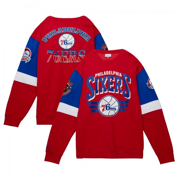 Кофта Philadelphia 76ers Mitchell & Ness Hardwood Classics Vintage All Over 3.0 - Red