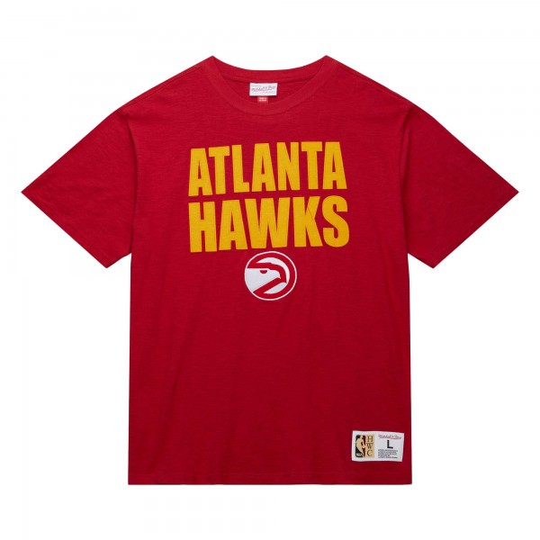 Футболка Atlanta Hawks Mitchell & Ness Hardwood Classics Legendary Slub - Red