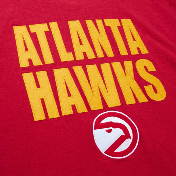 Футболка Atlanta Hawks Mitchell & Ness Hardwood Classics Legendary Slub - Red