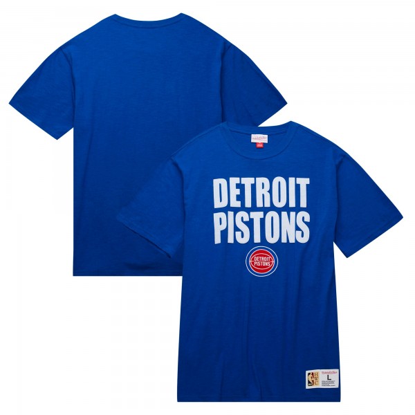 Футболка Detroit Pistons Mitchell & Ness Hardwood Classics Legendary Slub - Royal