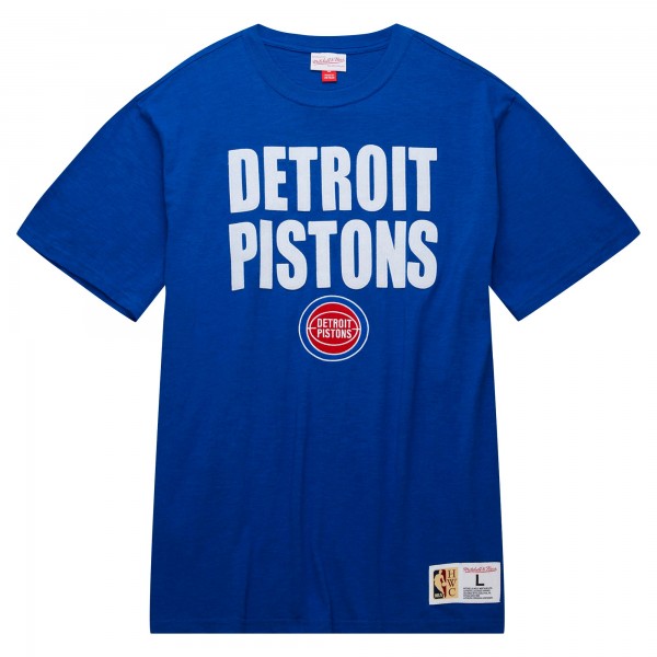 Футболка Detroit Pistons Mitchell & Ness Hardwood Classics Legendary Slub - Royal
