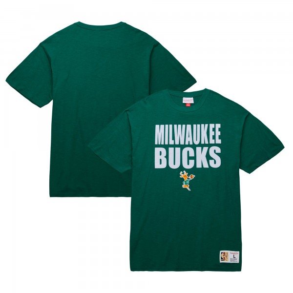 Футболка Milwaukee Bucks Mitchell & Ness Hardwood Classics Legendary Slub - Hunter Green