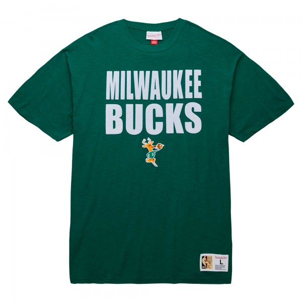 Футболка Milwaukee Bucks Mitchell & Ness Hardwood Classics Legendary Slub - Hunter Green
