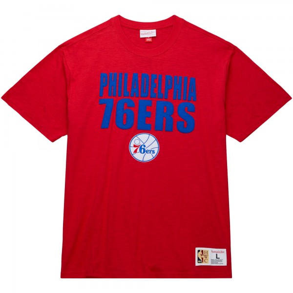 Футболка Philadelphia 76ers Mitchell & Ness Hardwood Classics Legendary Slub - Red