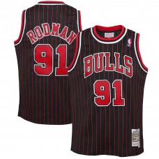 Игровая джерси Youth Chicago Bulls Dennis Rodman Mitchell & Ness Black 1995/96 Hardwood Classics