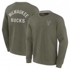 Unisex Milwaukee Bucks Fanatics Olive Elements Super Soft Fleece Pullover Sweatshirt