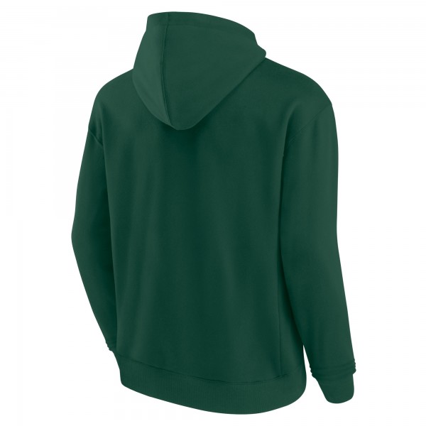 Unisex Milwaukee Bucks Fanatics Hunter Green Elements Super Soft Fleece Pullover Hoodie