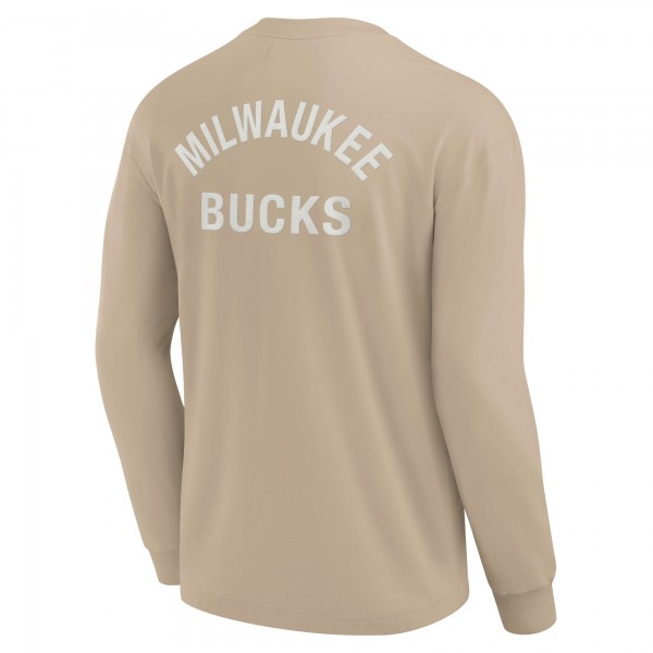 Футболка с длинным рукавом Milwaukee Bucks Unisex Elements Super Soft - Khaki