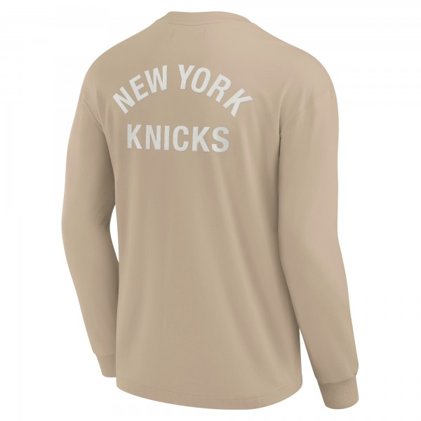 Футболка с длинным рукавом New York Knicks Unisex Elements Super Soft - Khaki