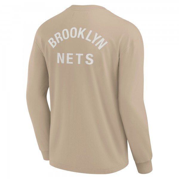 Футболка с длинным рукавом Brooklyn Nets Unisex Elements Super Soft - Khaki