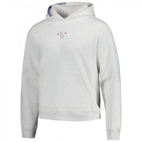 Unisex Los Angeles Dodgers Heather Gray Fleece Pullover Hoodie