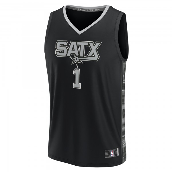 Игровая форма  Victor Wembanyama San Antonio Spurs Fast Break Player - Statement Edition - Black