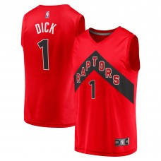 Игровая форма  Gradey Dick Toronto Raptors Youth Fast Break Player - Icon Edition - Red