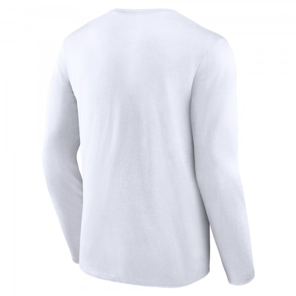 New York Yankees Fanatics White Press Box Long Sleeve T-Shirt