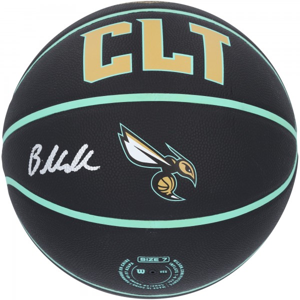 Мяч Brandon Miller Charlotte Hornets Autographed Authentic Wilson City Edition Collectors