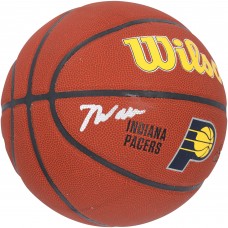 Баскетбольный мяч Jarace Walker Indiana Pacers Autographed Authentic Wilson City Edition Collectors