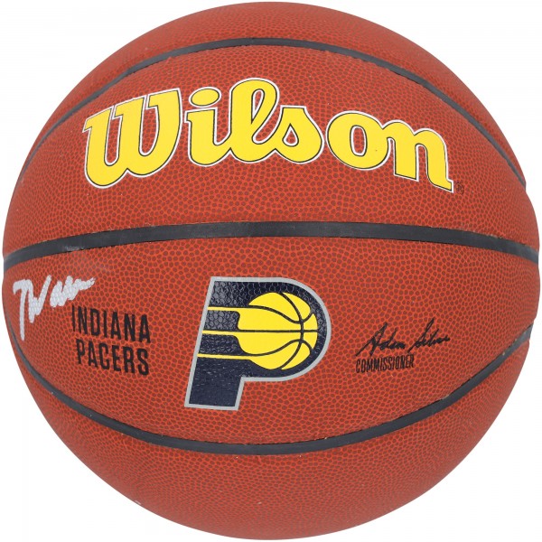 Баскетбольный мяч Jarace Walker Indiana Pacers Autographed Authentic Wilson City Edition Collectors