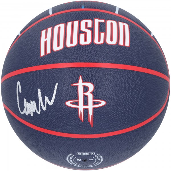 Баскетбольный мяч Cam Whitmore Houston Rockets Autographed Fanatics Authentic Wilson City Edition Collectors