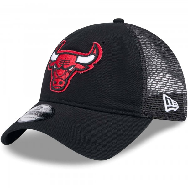 Бейсболка Chicago Bulls New Era Rough Edge Logo Trucker 9TWENTY - Black