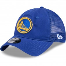 Бейсболка Golden State Warriors New Era Rough Edge Logo Trucker 9TWENTY - Royal