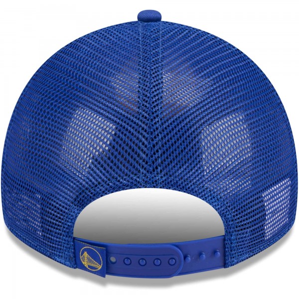 Бейсболка Golden State Warriors New Era Rough Edge Logo Trucker 9TWENTY - Royal