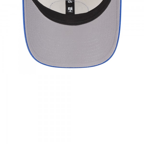 Бейсболка Dallas Mavericks New Era Throwback Patch Trucker 9FORTY - Khaki/Blue