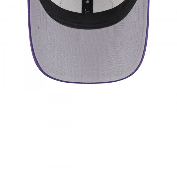 Бейсболка Phoenix Suns New Era Khaki/Purple Throwback Patch Trucker 9FORTY