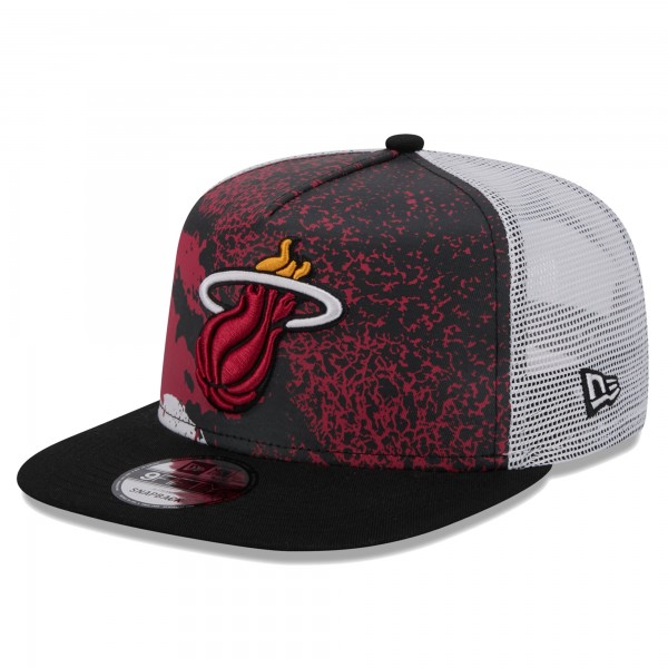 Бейсболка Miami Heat New Era Black Court Sport Speckle 9FIFTY