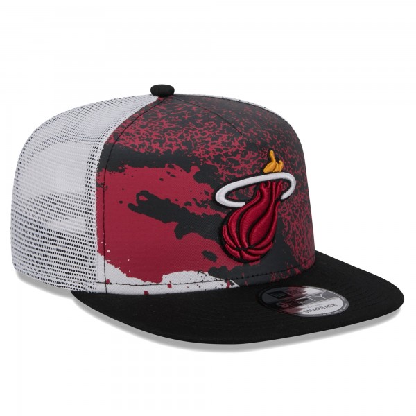 Бейсболка Miami Heat New Era Black Court Sport Speckle 9FIFTY