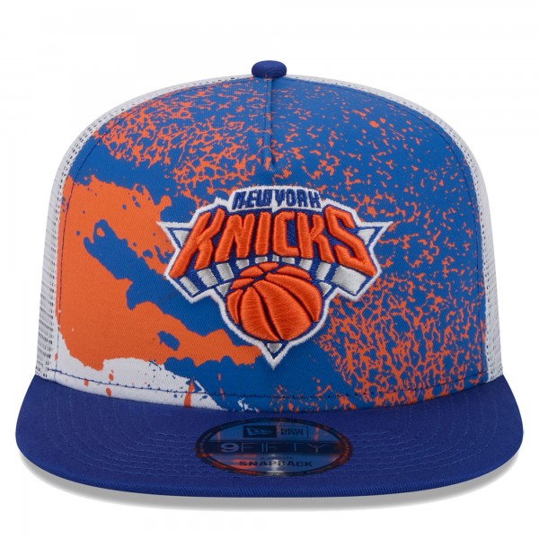 Бейсболка New York Knicks New Era Court Sport Speckle 9FIFTY - Blue