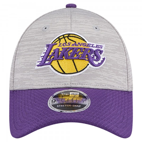 Бейсболка Los Angeles Lakers New Era Active Digi-Tech Two-Tone 9FORTY - Heather Gray/Purple