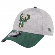 Бейсболка Milwaukee Bucks New Era Heather Gray/Hunter Green Active Digi-Tech Two-Tone 9FORTY