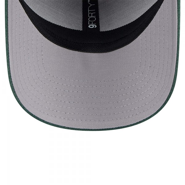 Бейсболка Milwaukee Bucks New Era Heather Gray/Hunter Green Active Digi-Tech Two-Tone 9FORTY