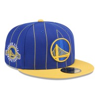 Бейсболка Golden State Warriors New Era Pinstripe Two-Tone 59FIFTY - Royal/Gold