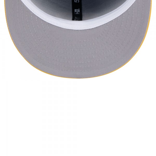 Бейсболка Golden State Warriors New Era Pinstripe Two-Tone 59FIFTY - Royal/Gold