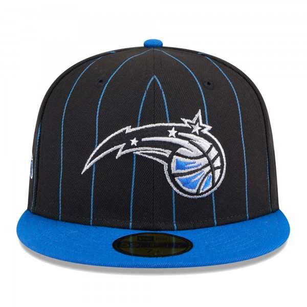 Бейсболка Orlando Magic New Era Pinstripe Two-Tone 59FIFTY - Black/Blue