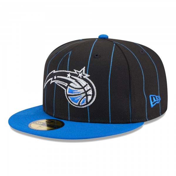Бейсболка Orlando Magic New Era Pinstripe Two-Tone 59FIFTY - Black/Blue