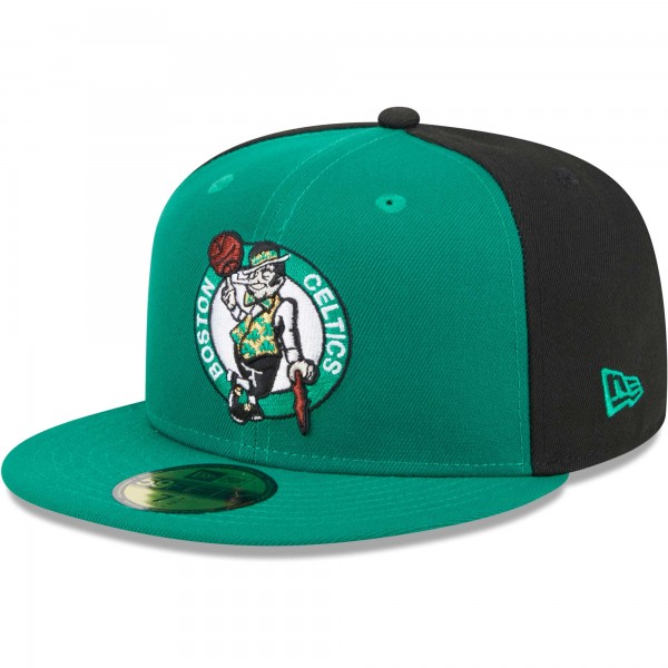 Бейсболка Boston Celtics New Era Gameday Wordmark 59FIFTY - Kelly Green/Black