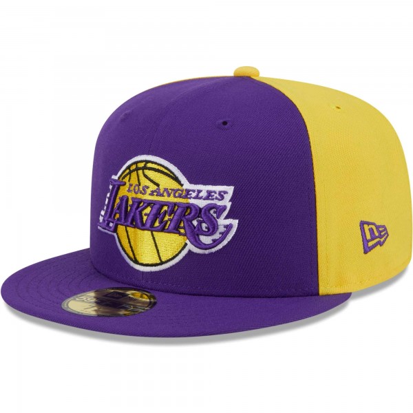 Бейсболка Los Angeles Lakers New Era Gameday Wordmark 59FIFTY - Purple/Gold