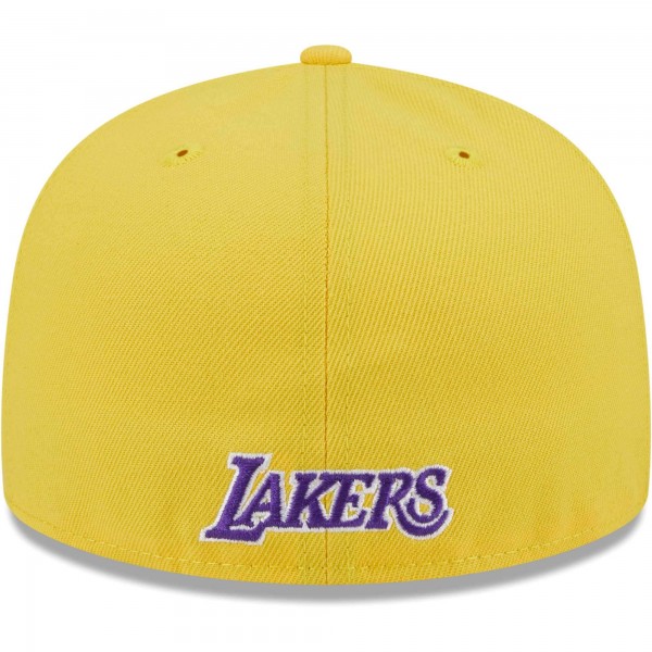 Бейсболка Los Angeles Lakers New Era Gameday Wordmark 59FIFTY - Purple/Gold