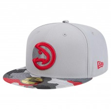 Бейсболка Atlanta Hawks New Era Active Color Camo Visor 59FIFTY - Gray