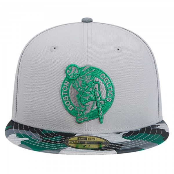 Бейсболка Boston Celtics New Era Active Color Camo Visor 59FIFTY - Gray