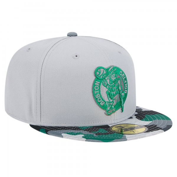 Бейсболка Boston Celtics New Era Active Color Camo Visor 59FIFTY - Gray
