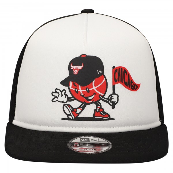 Бейсболка Chicago Bulls New Era Youth Court Sport Mascot 9FIFTY - White/Black