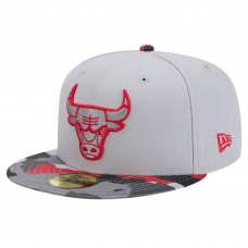 Бейсболка Chicago Bulls New Era Active Color Camo Visor 59FIFTY - Gray