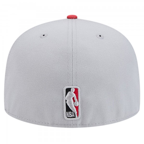 Бейсболка Chicago Bulls New Era Active Color Camo Visor 59FIFTY - Gray